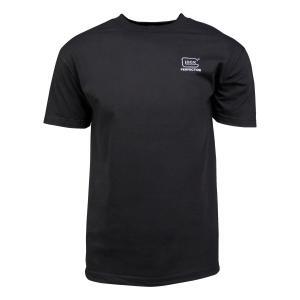 Black Cotton Glock Perfection T-shirt with Glock official logo and "Perfection" underneath
