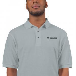 Embroidered TSI Men's Premium Polo (BLACK LETTERING)