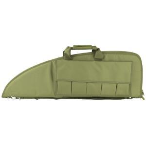 NCSTAR, 2907 Series Rifle Case, Green, Nylon, 36" Length, Includes 5 Exterior Mag Pouches, Extra Wide to Allow Room for Scoped Rifles