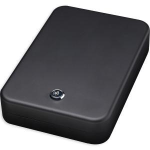 Bulldog Cases, Personal Safe, 9.5" x 6.5" x 2", Black Finish, w/Key Lock and Security Cable