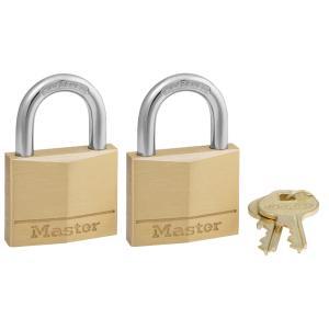 MasterLock 140 Brass Lock, 2-Pack