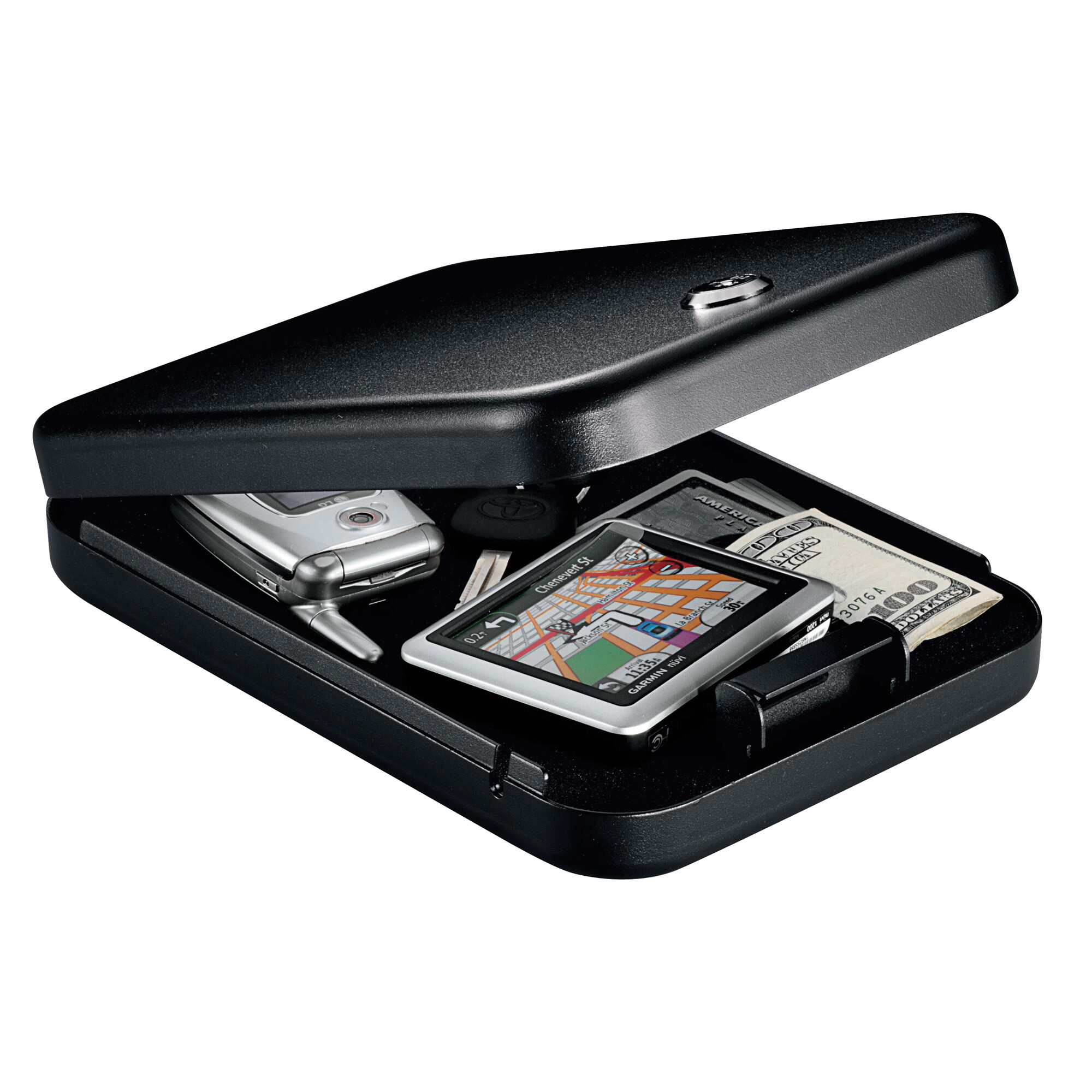 GunVault, NV200 Nanovault Safe, 9.5"x6.5"x1.75" Cable, Black Key Lock