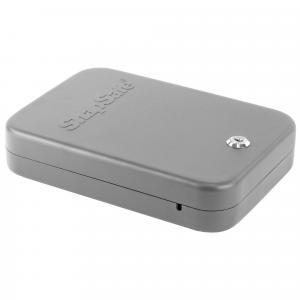 SnapSafe, Lock Box, X-Large, 10" x 7" x 2", Key Lock, 16 Gauge Steel, Cable Included, Black Finish