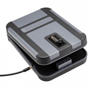 SnapSafe, TrekLite Lock Box, X-Large, 10" x 7" x 2", Black and Gray Finish, TSA Combination Lock, Cable Included