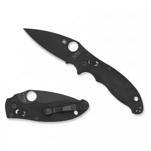 Spyderco, Manix 2, 3.375" Folding Knife, Plain Edge, Black Blade, Black CPM-S30V Handle, Black Finish