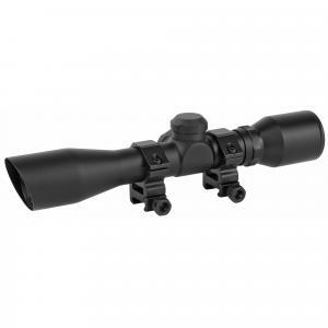 Truglo, 4x32 Compact Scope Series, Strut 'N Rut Shotgun Scope, 4X32, 1", Diamond Shotgun Reticle, Waterproof, Fog Proof, Nitrogen Gas Filled, Rubber Eye Guard, 4" Eye Relief, Compact/Lightweight, Mounting Rings Included, Matte Black Finish