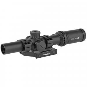 Truglo, OMNIA Rifle Scope, 1-6X24mm, 300mm Main Tube, Illuminate A.P.T.R. (All Purpose Tacticle Reticle), APTUS-M1 One Piece Mount, Throw Lever, Black