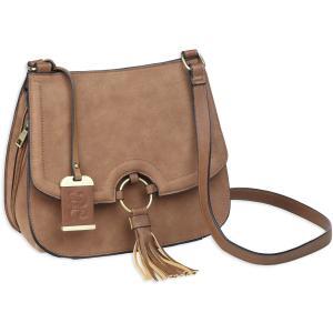 Bulldog Cross Body Purse, Camel Brown Color