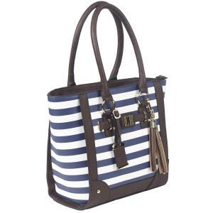Bulldog Tote Style Purse Holster, Navy Stripe Color (X-Large)