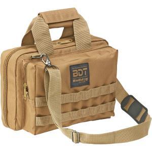Bulldog Cases, Deluxe 2 Pistol Range Bag w/ Strap & MOLLE, Tan