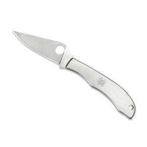 Spyderco, HoneyBee, 1.67" Folding Knife, Plain Edge, Stainless Steel, Silver Finish