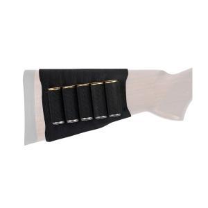 Allen, Basic Buttstock Shotgun Shell Holder, Black Elastic Material, 12Ga (5 Rounds)