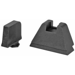 AmeriGlo, Tall Suppressor Sights, 3XL Height, Fits All Glocks Except 42/43, Black Serrated .365" Front, Flat Black .451" Rear