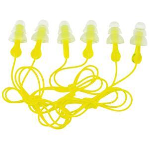 3M/Peltor, Tri-Flange Ear Plug, Reusable, Hearing Protection With Cord, 3 Pack, Yellow