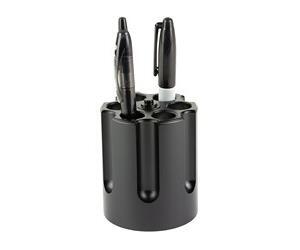 Caliber Gourmet, Revolver Cylinder Pen Holder, Aluminum, Silver or Black